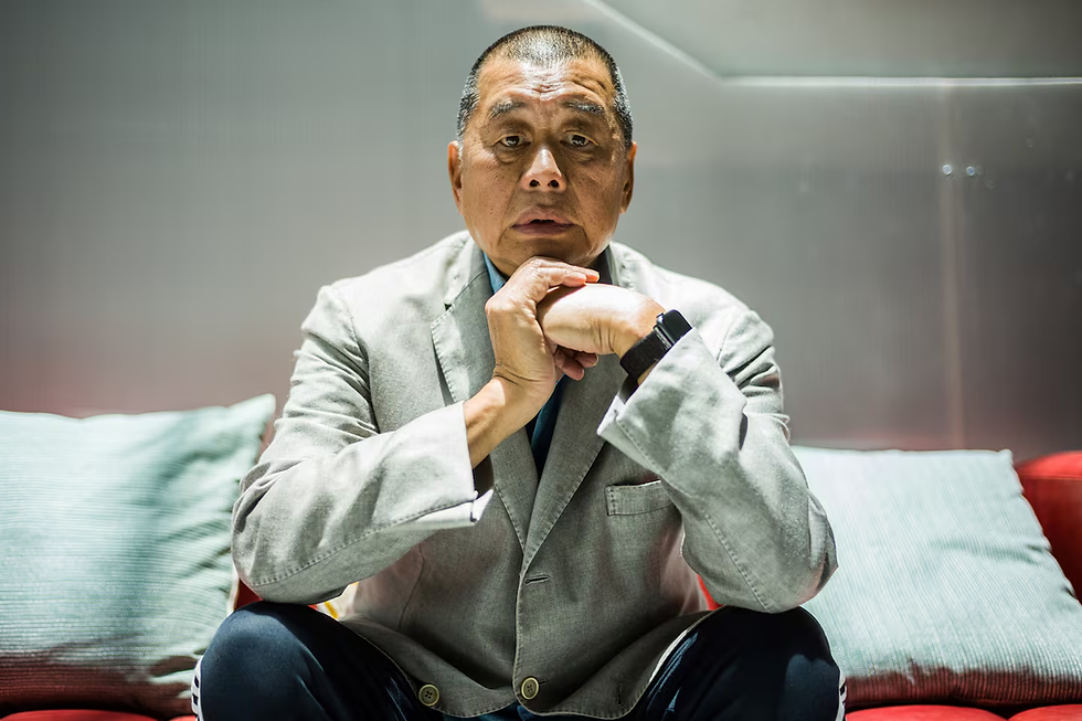 Hong Kong media mogul Jimmy Lai poses during an interview in Hong Kong on June 16, 2020. [Image credit: Anthony Wallace/AFP]