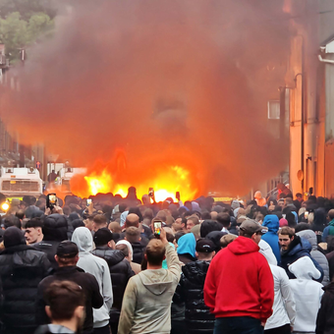 As racially-motivated violence replaces sectarianism, Northern Ireland erupts into riots