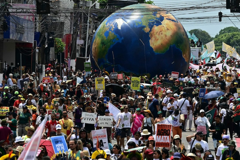 Indigenous Groups and Climate Activists March Together Outside COP30 in Brazil