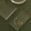 Thumbnail: Gold necklace on a clear, resin rectangle prop with other various clear resin props in the background surrounding background color is dark olive green.