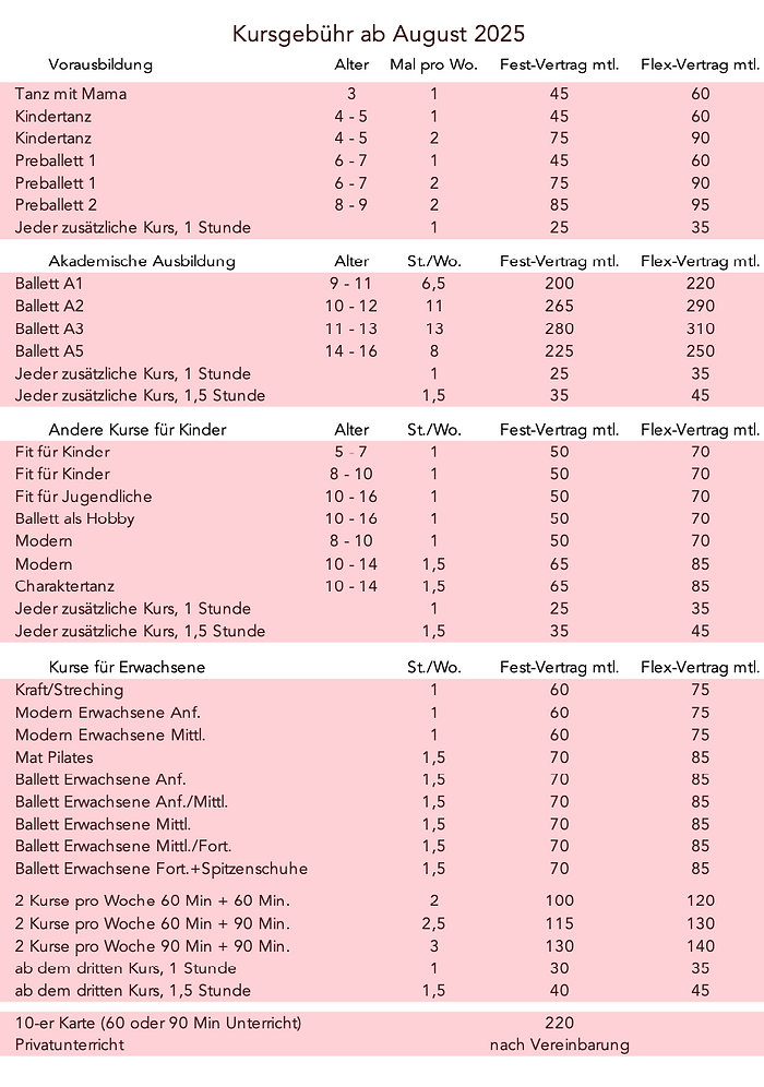 Frankfurt City Ballet Kursgebühr 2025 ab Oktober.png
