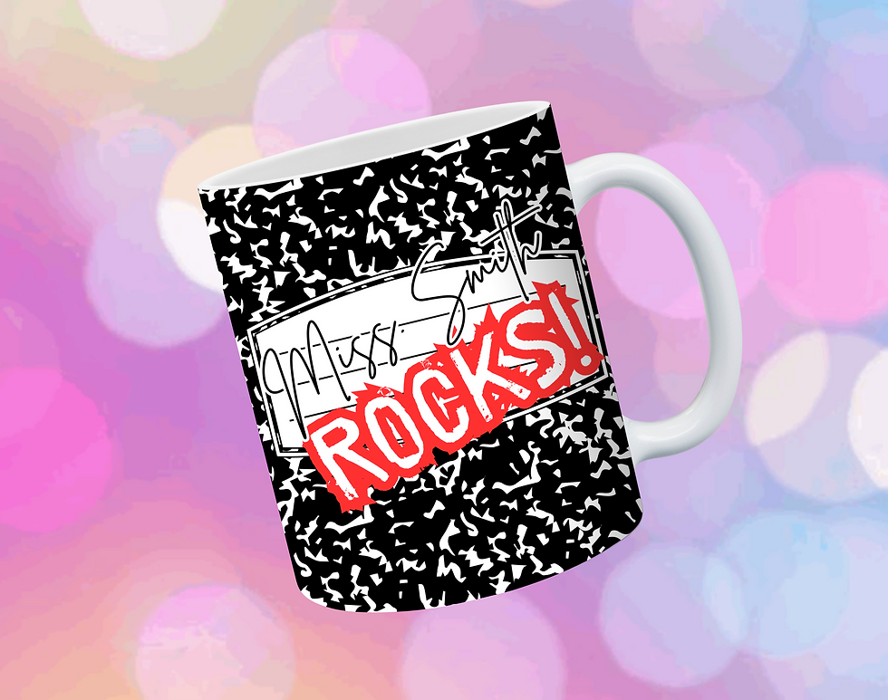 TEACHER ROCKS MUG (12oz. or 15oz.)