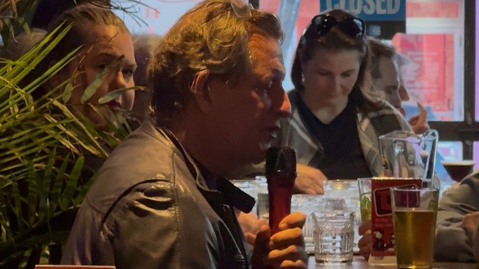 Alan Cross on one of his many appearances at the Cat's Cradle bar.
