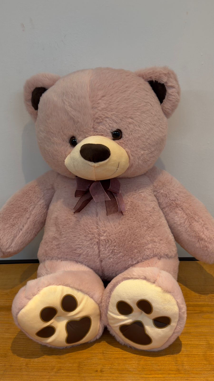 Peluche oso mediano en rosa y marrón súper suave, dos opciones tiernas para regalos románticos