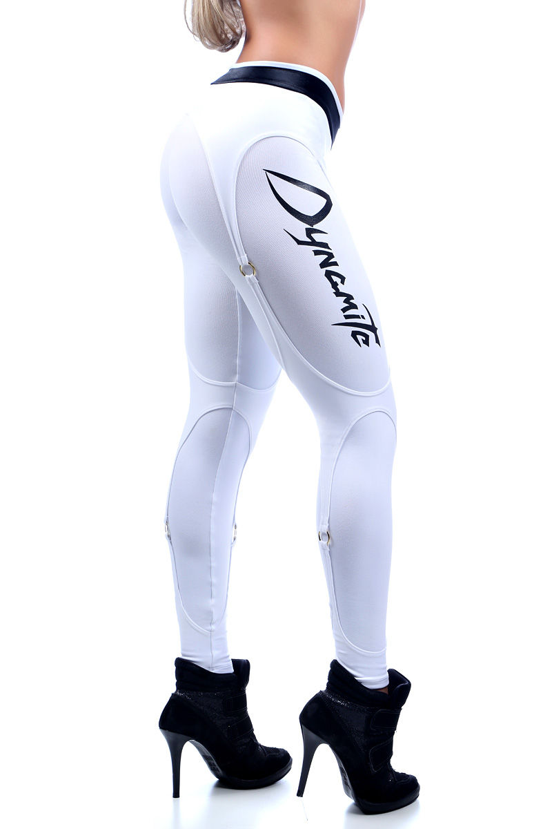 Miniatura: Calça Legging Branca com Espartilho