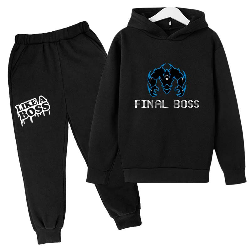 Thumbnail: 4-14 Years Boys/Girls 2PCS Hoodie+Pants Suits 