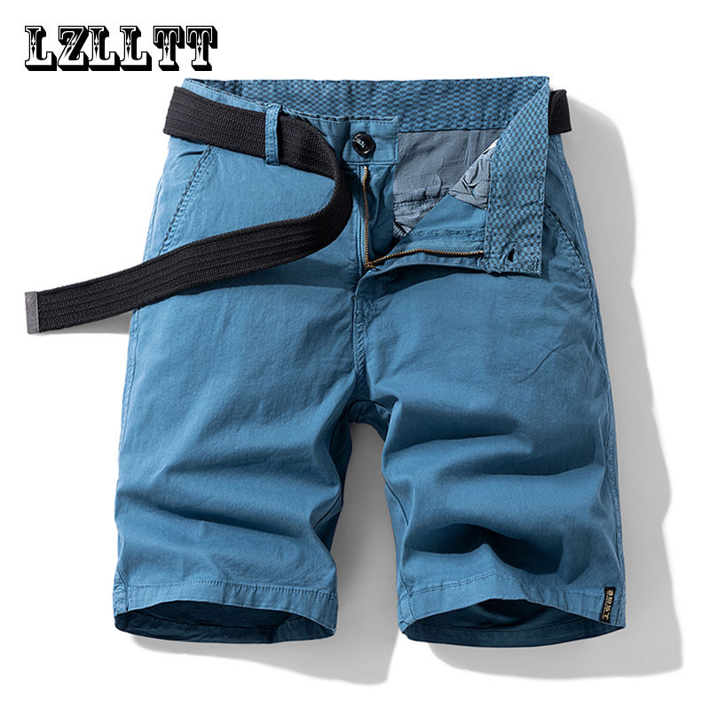 New Summer Men Cotton Cargo Shorts Men Fashion Breeche Beach