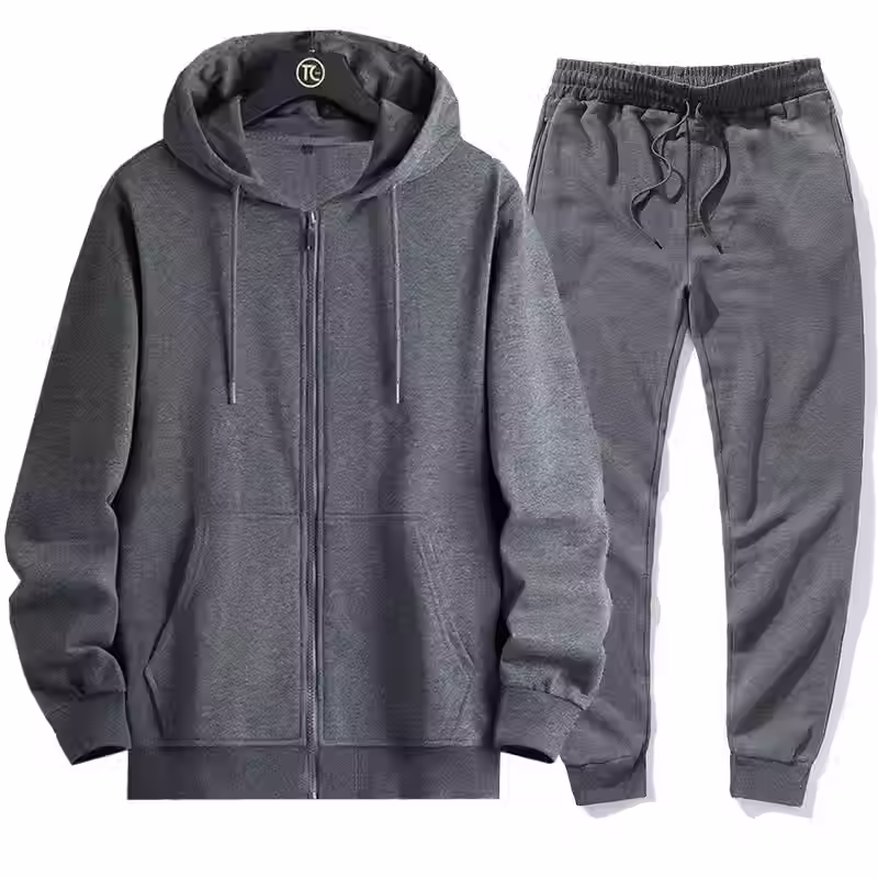 Thumbnail: Men´s  Fleece Lined Set  Outfit Solid Color Knitted Sleeve