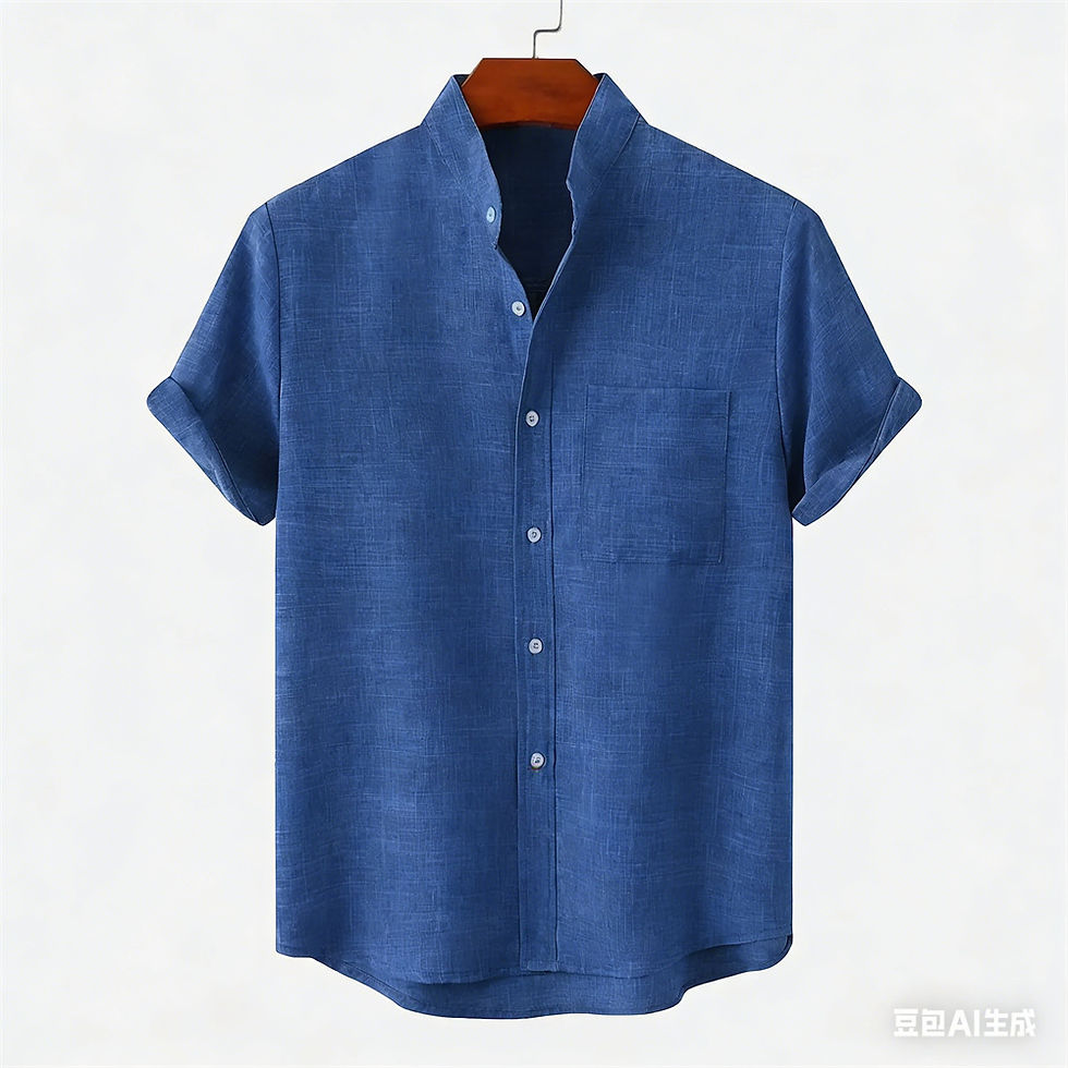 Thumbnail: Fegkzli men's short sleeved linen shirt, casual oversized loose and comfortable 