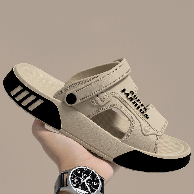 Thumbnail: Men Slippers Summer EVA Soft-soled Platform Slides Sandals Indoor Outdoor Walkin