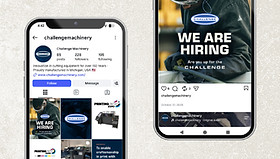 Instagram mockups for a company profile