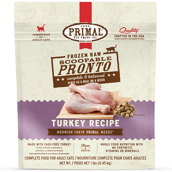Primal Turkey Pronto 1lb For Cats