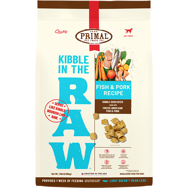 Primal Kibble In The Raw Fish & Pork 1.5lbs
