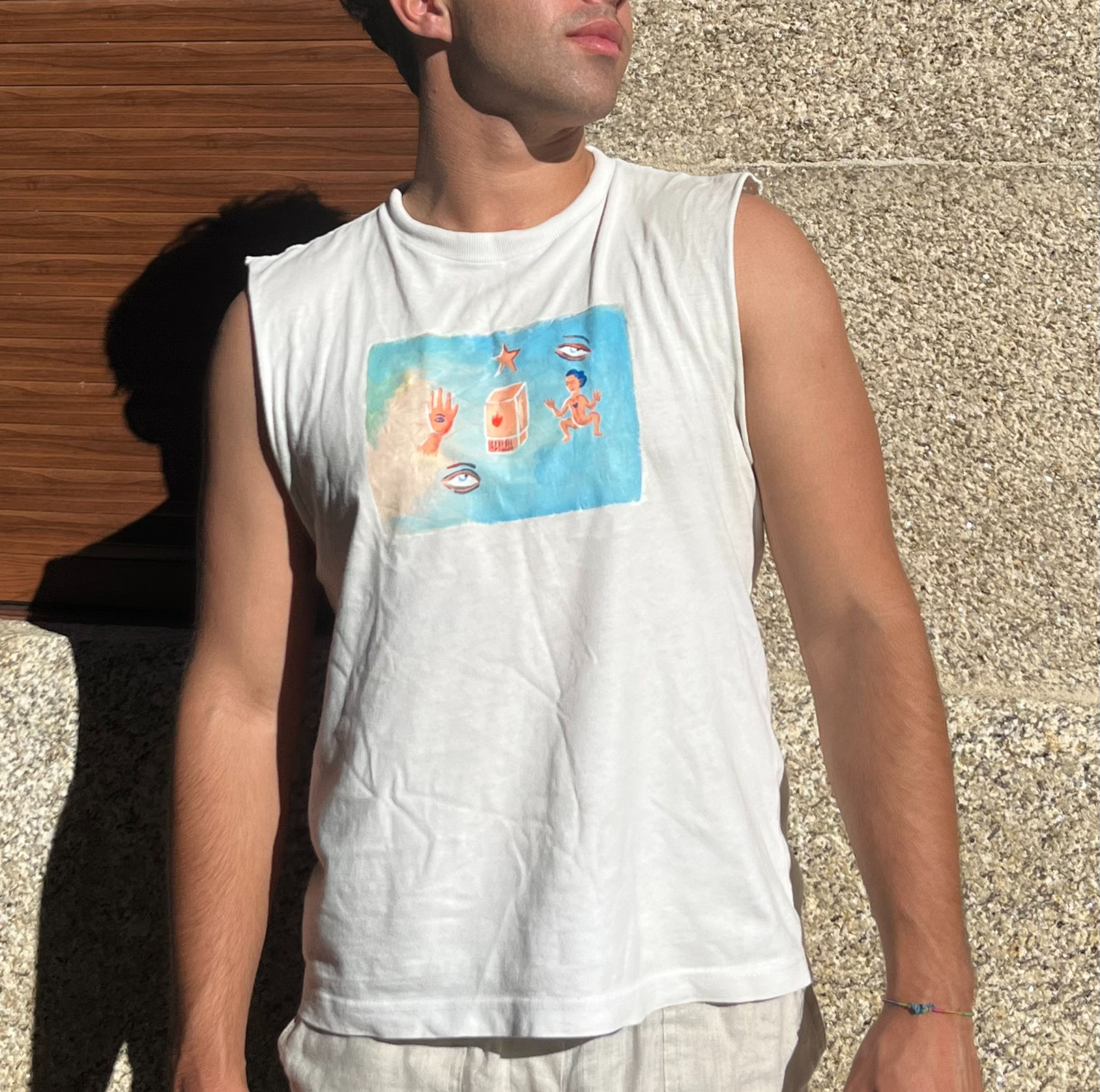 Camiseta pintada a mano
