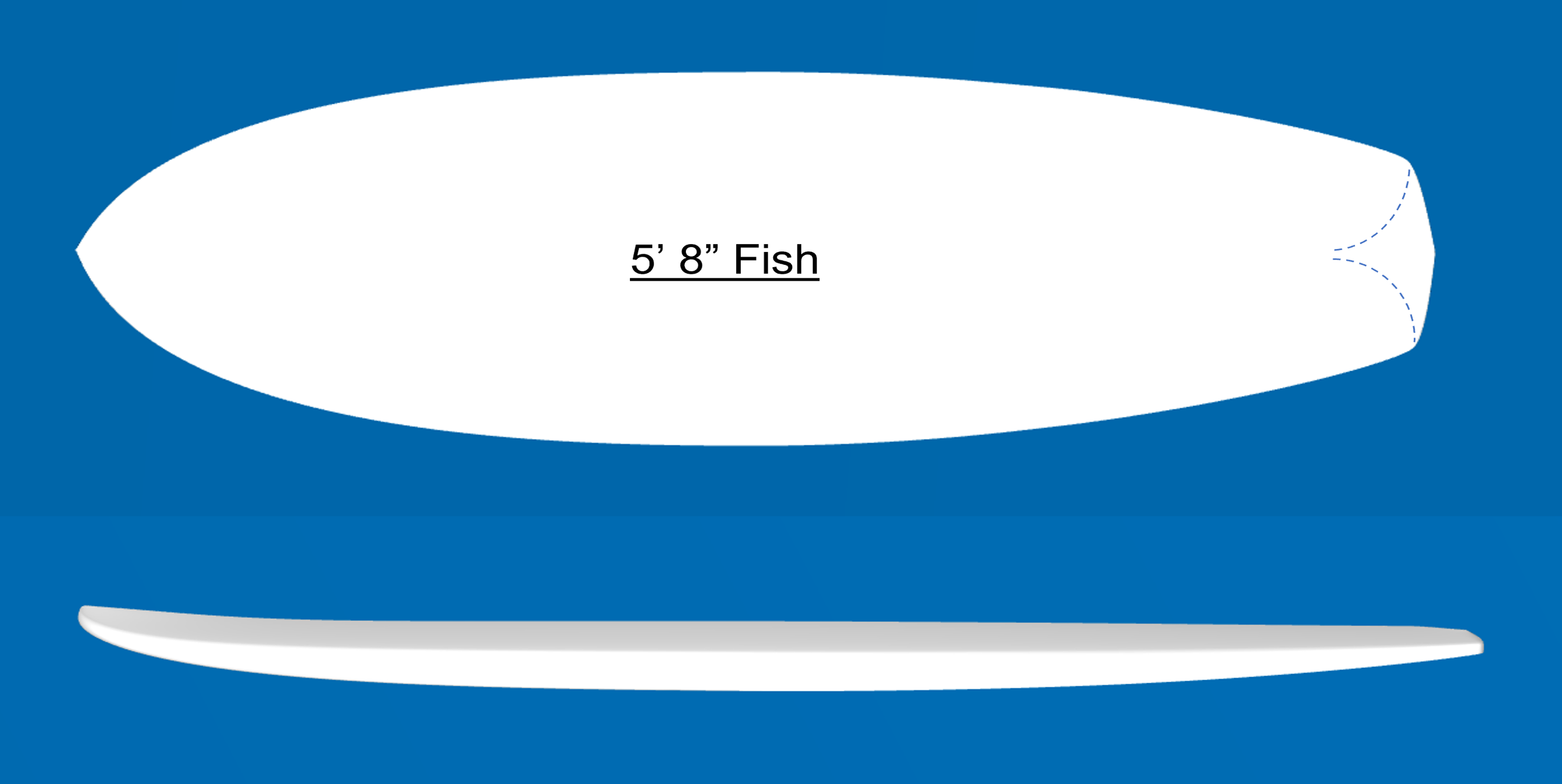 5'8" Fish With Assembly Manual