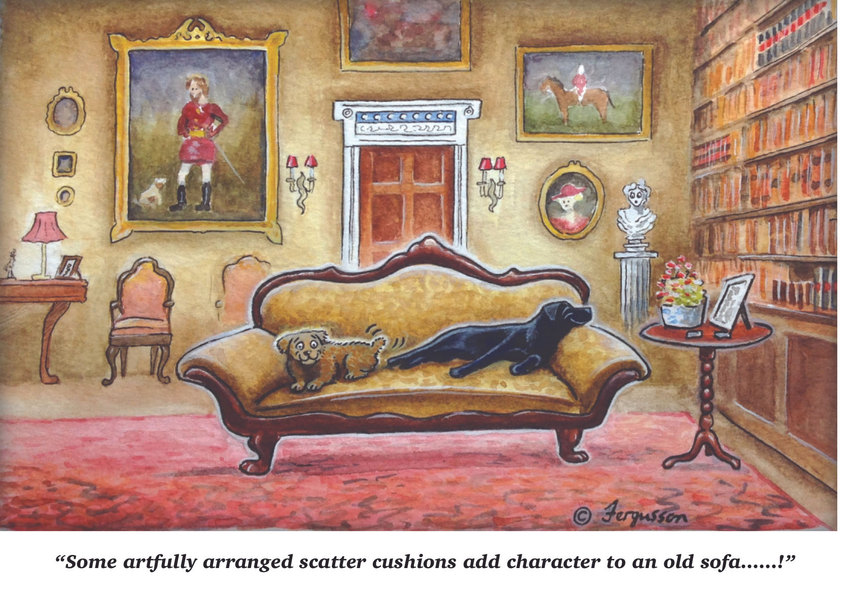 "Some artfully arranged scatter cushions..."