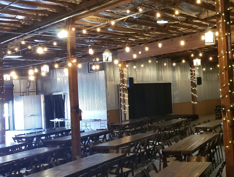 looking from Ceremony Space to Entrance, Kitchen & Stage