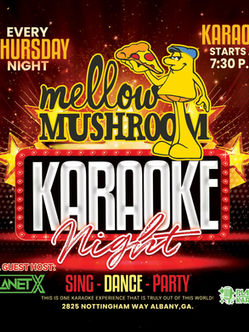‼️ Tonight, karaoke night at Mellow Mushroom in Albany, Ga. ‼️