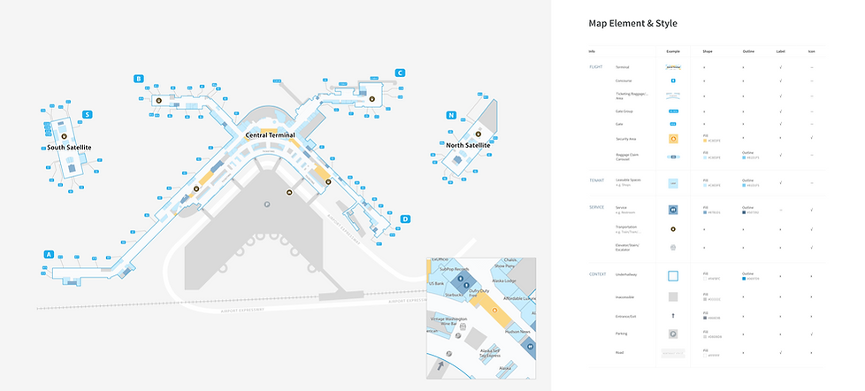 Airport Map Map Elements and Style Guide