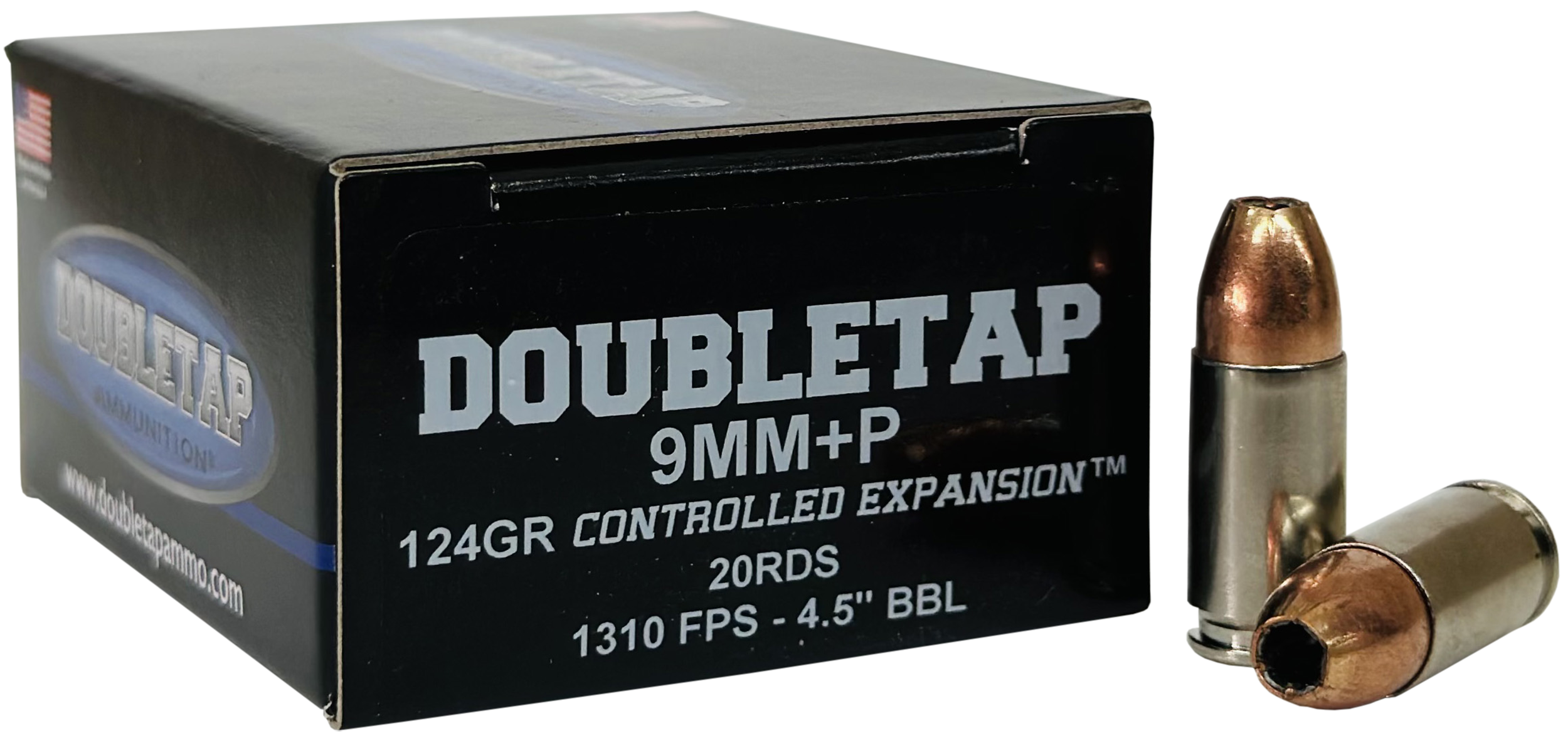 Doubletap Ammo  9mm 124 Gr +P Controlled Expansion JHP (Box)