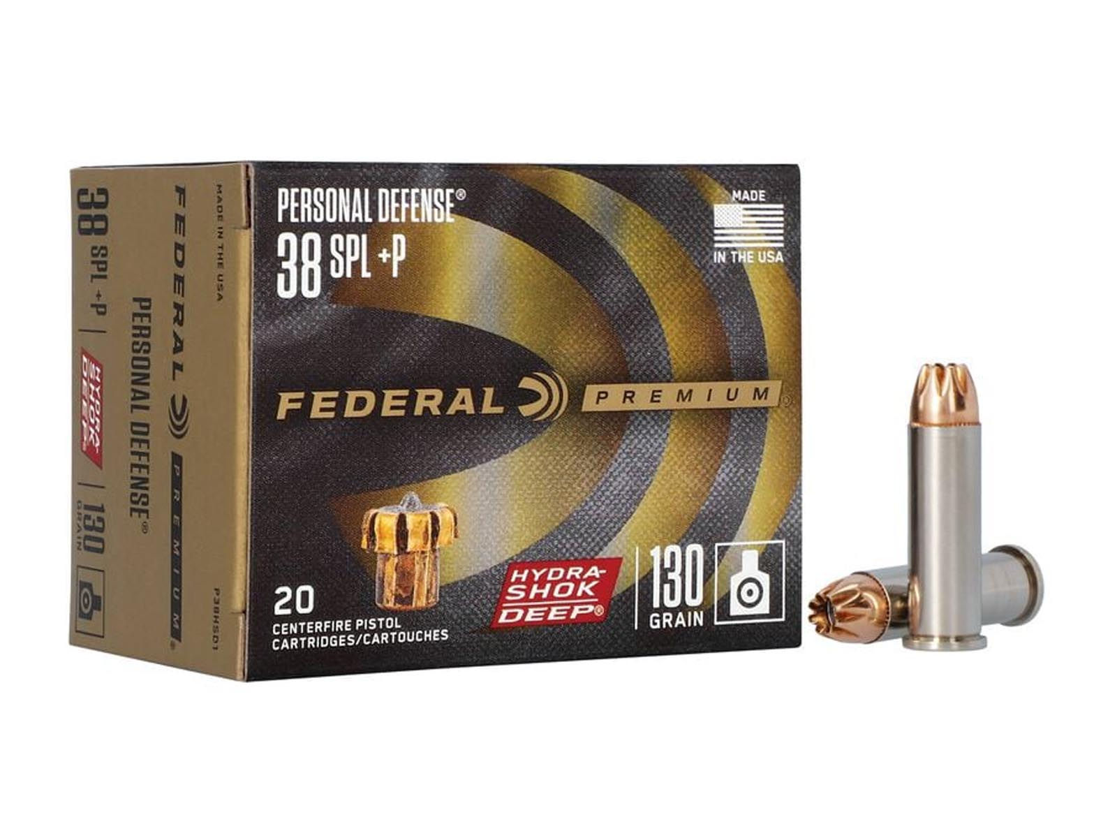 Federal Premium 38 Special 130 Grain Hydra-Shok Deep Hollow Point P38HSD1 (Box)