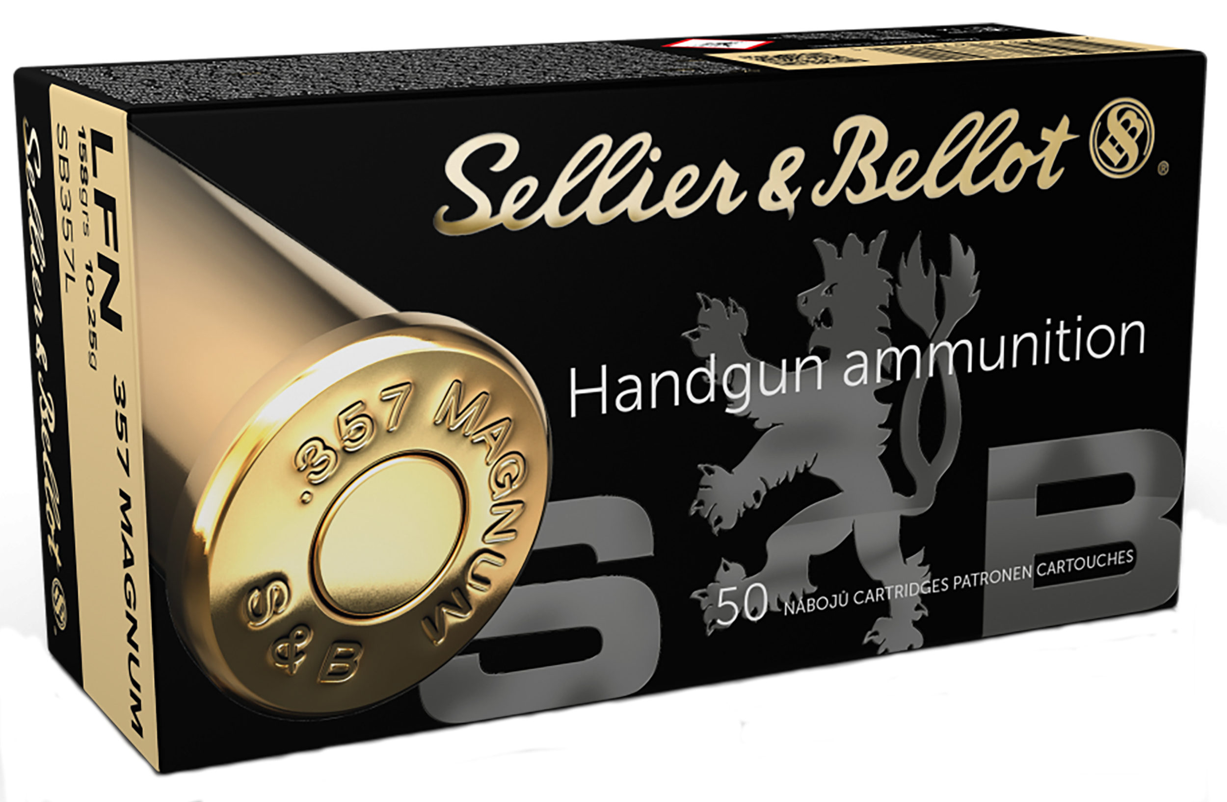 Sellier & Bellot Handgun 357 Magnum 158 Grain Lead Flat Nose SB357L (Box)