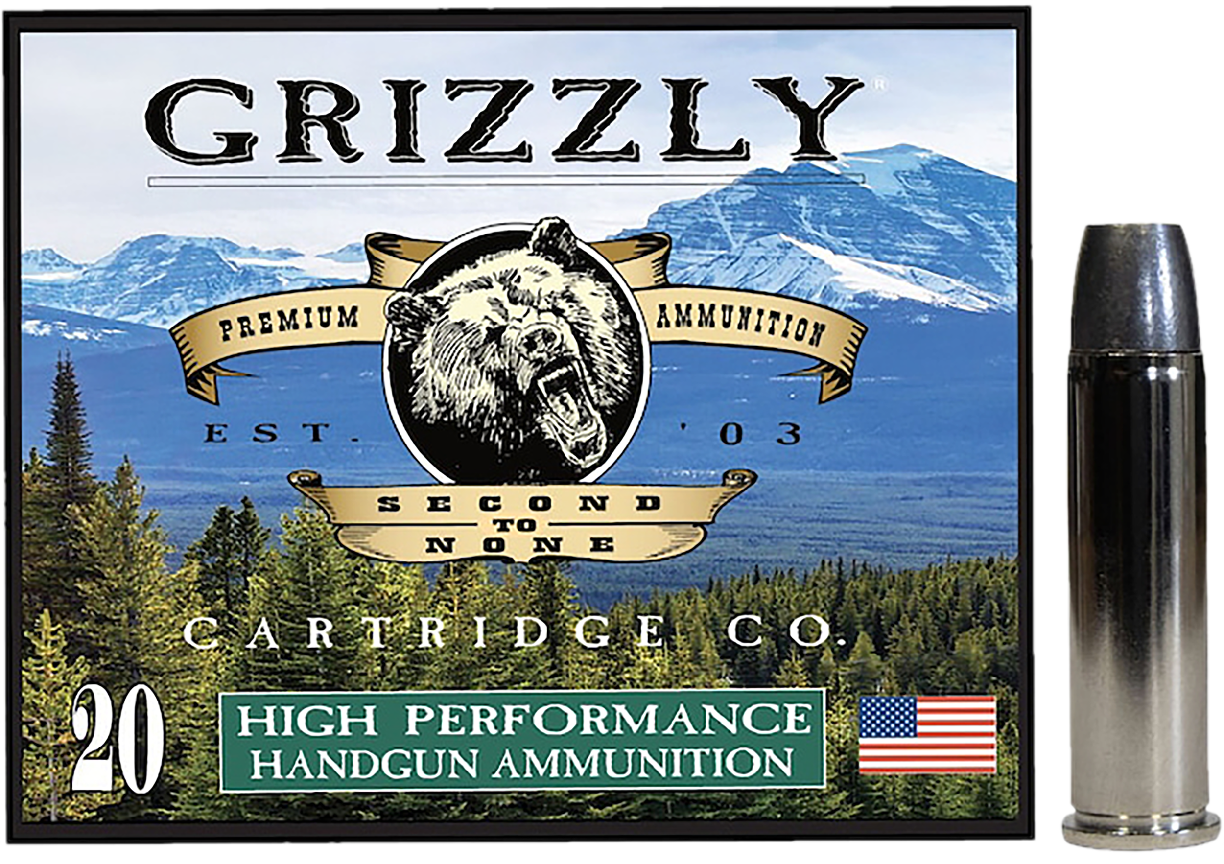 Grizzly .357 Mag 200gr WLNGC Ammo  (Box)
