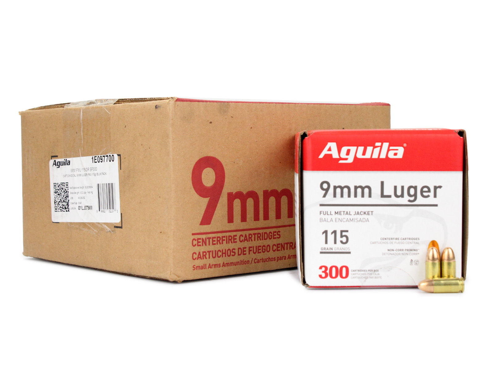 Aguila 9mm 115 Gr FMJ (Case)