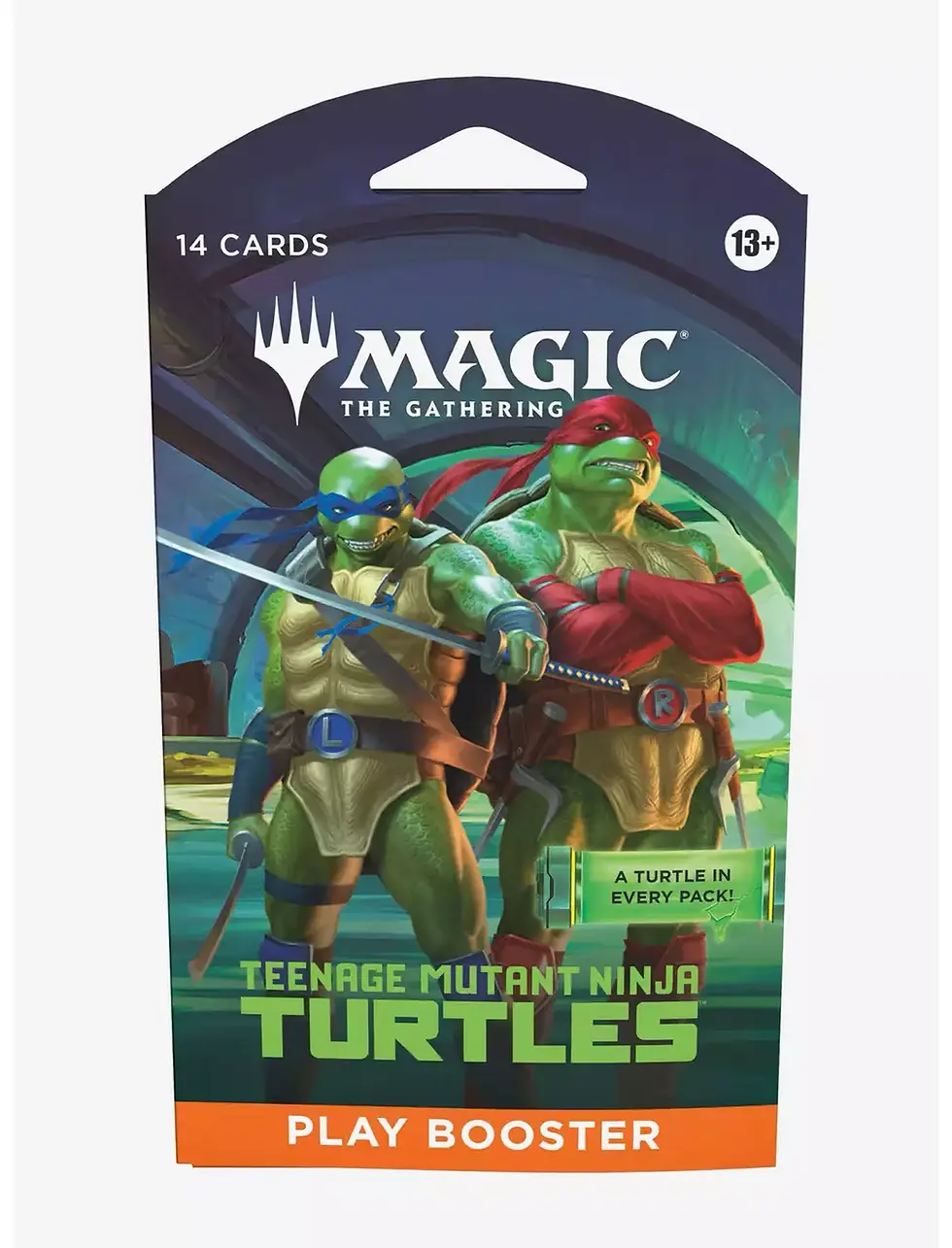 Magic: The Gathering TMNT Play Booster pack with Leonardo and Raphael