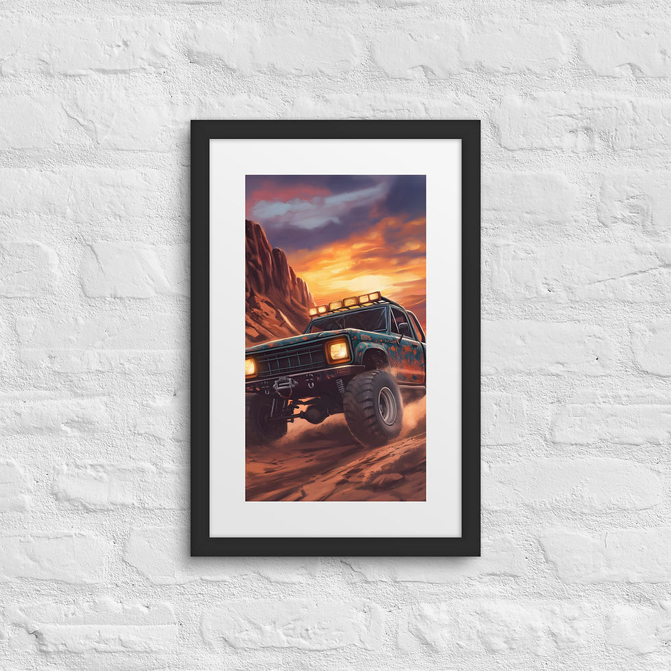 Thumbnail: Framed Sunset Trail - 4x4 Off-Road Truck in Action