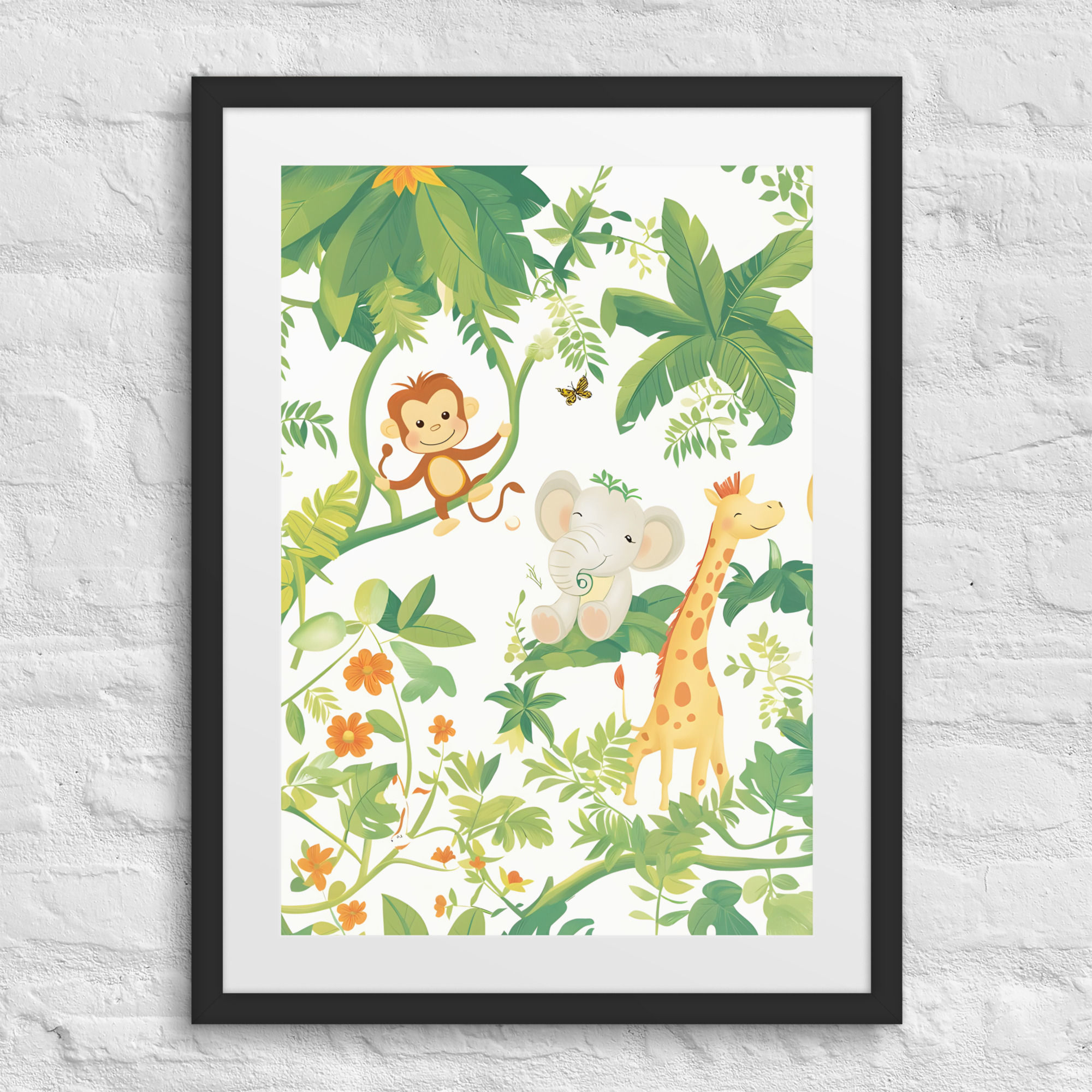 Jungle Adventure Wallpaper – Playful Animal Safari for Kids