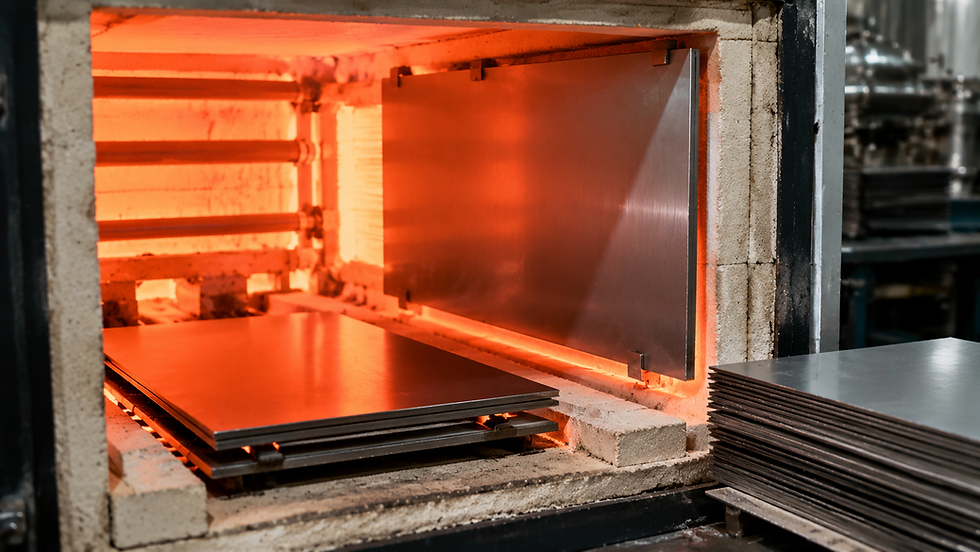 Molybdenum sheets installed in high-temperature furnace