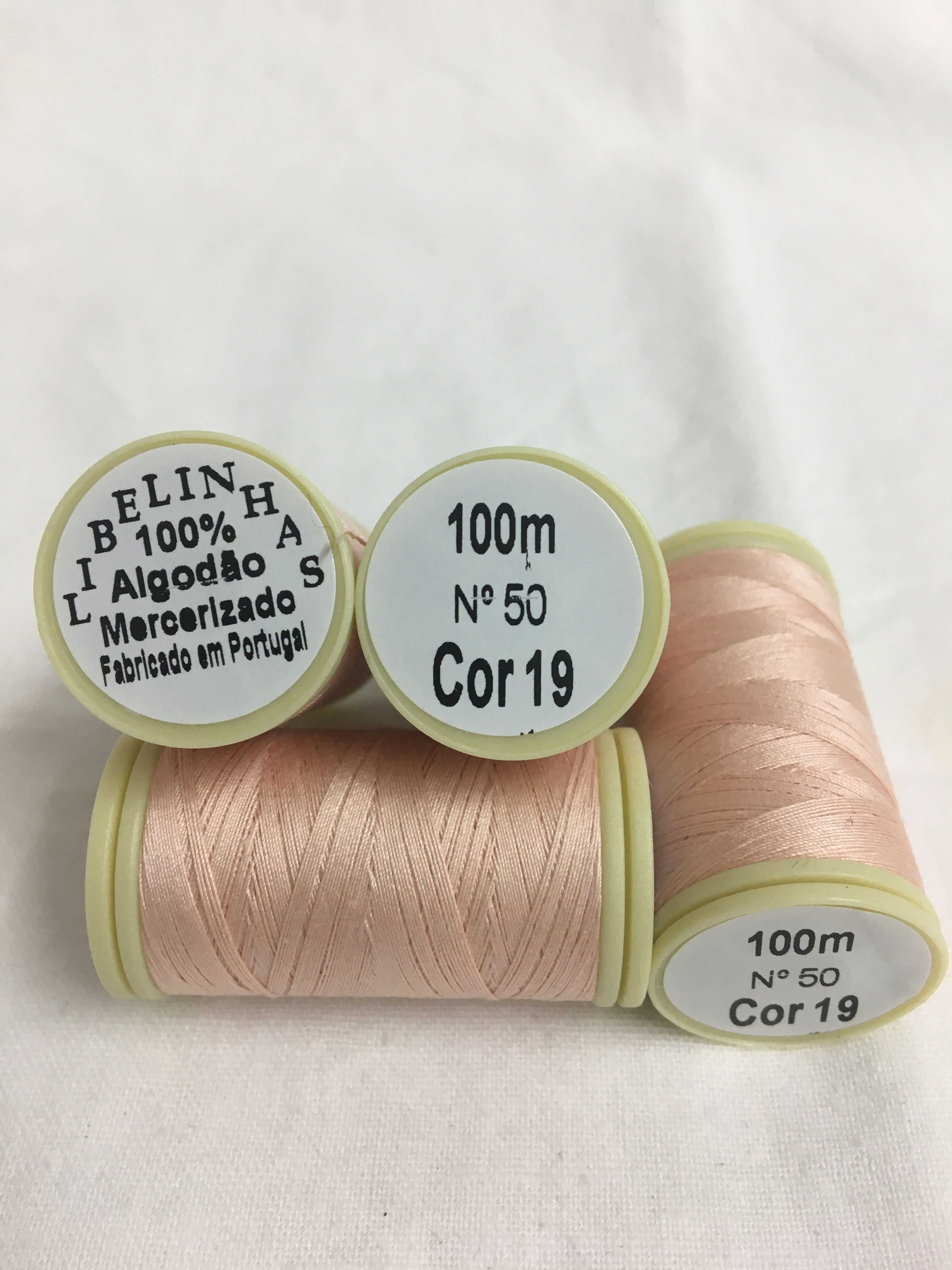 Linha costura algodão 100m cor 19