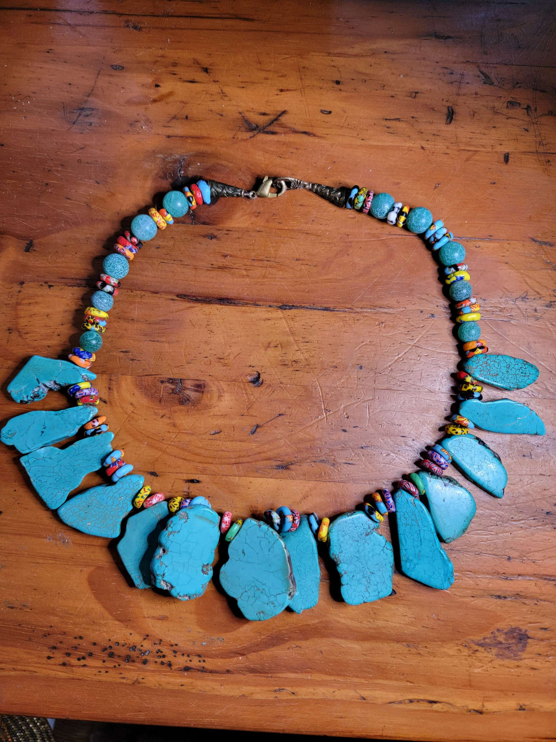 Howlite Slab Necklace