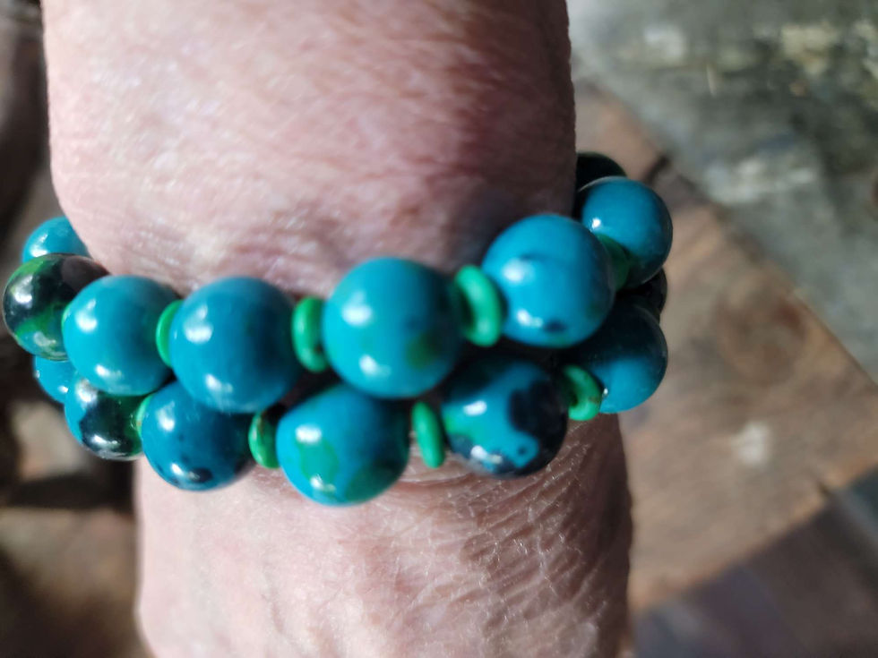 Thumbnail: Two handmade Stretch Bracelets 