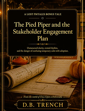 Pied Piper Bonus Chapter cover for a PMTales project management story about stakeholder engagement and delivery recognition