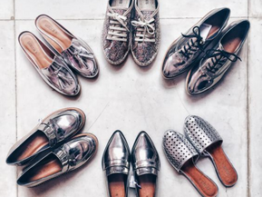 Sapatos Metalizados