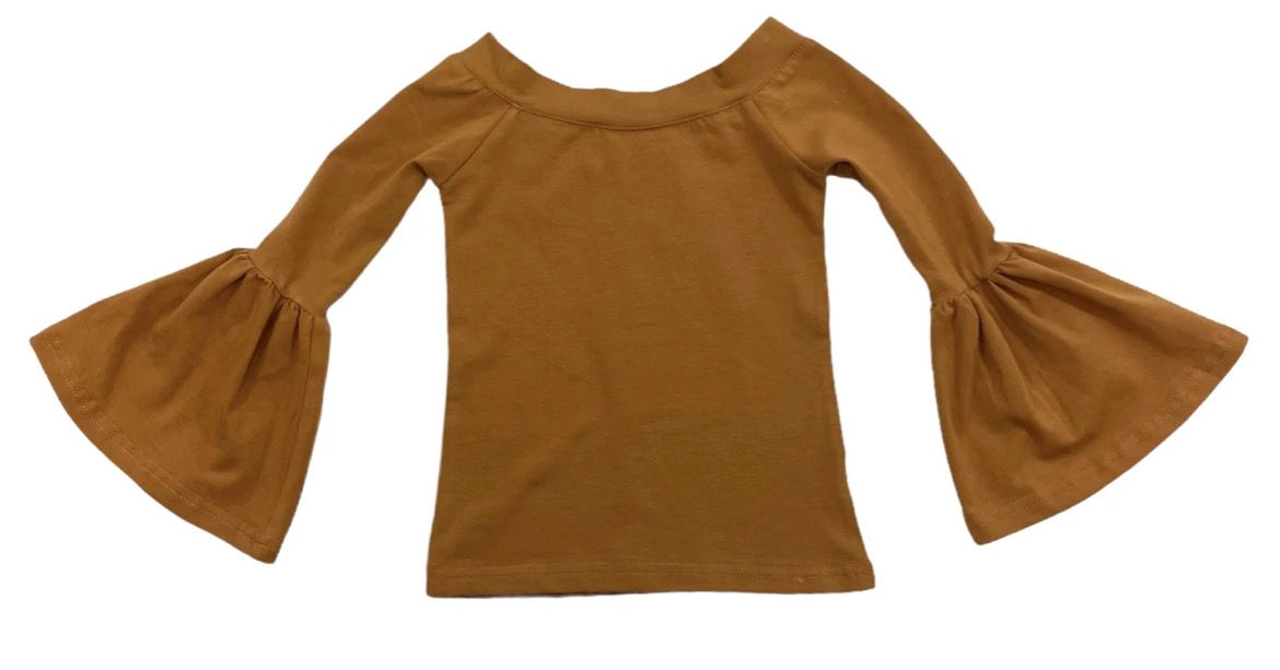 Rockin Bottoms Copper Bell Bottom Sleeve Top