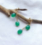 Green Onyx Gold Earrings on branch for details.