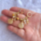 Yellow Aventurine and Citrine Cluster Gold Earrings on hand.