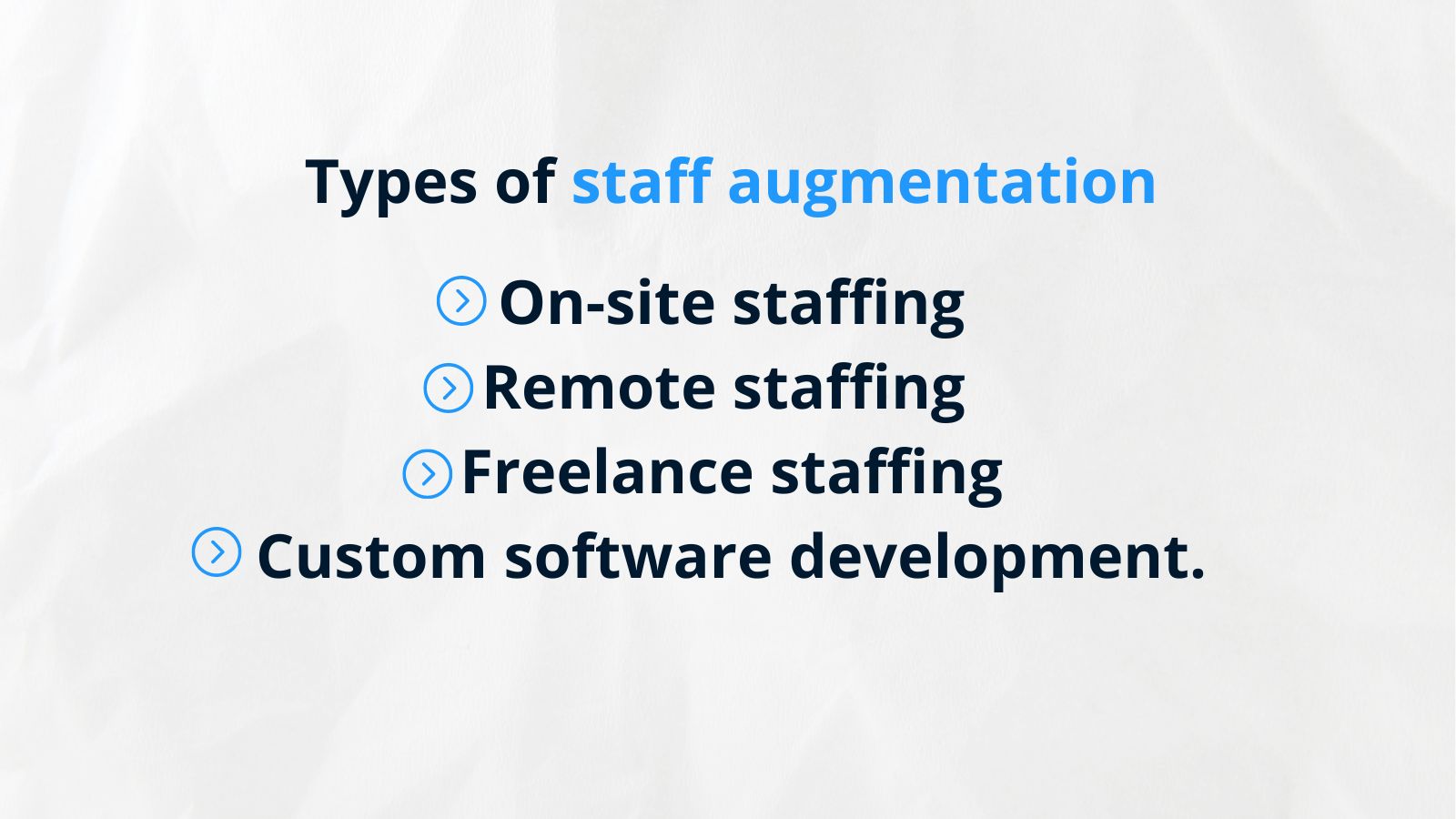 Types of staff augmentation