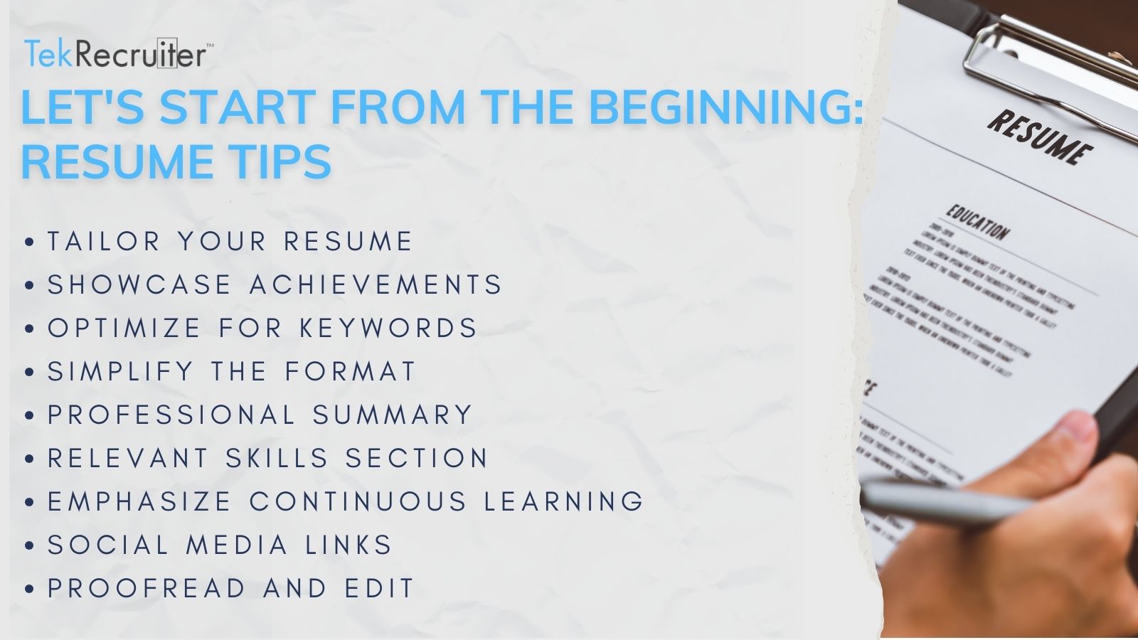 Preparing your resume for tech jobs