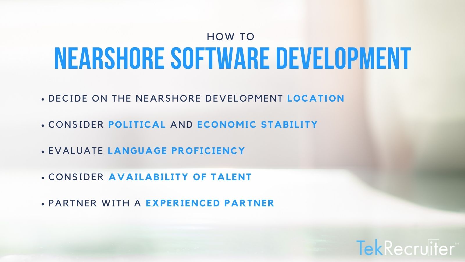 How to Nearshore Software Development