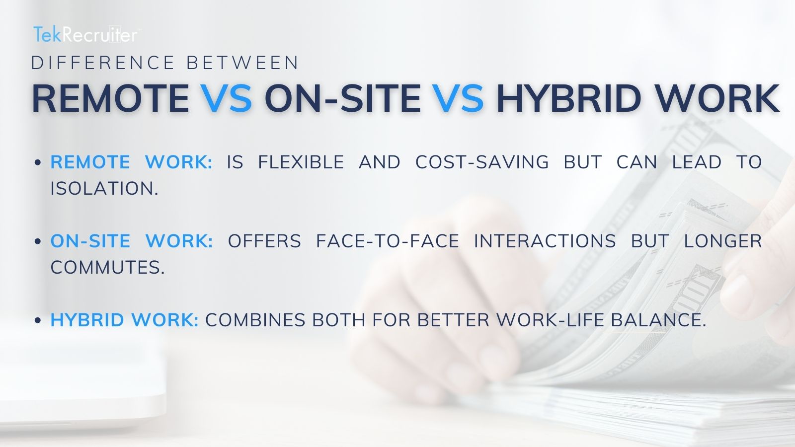 remote jobs vs on site vs hybrid roles