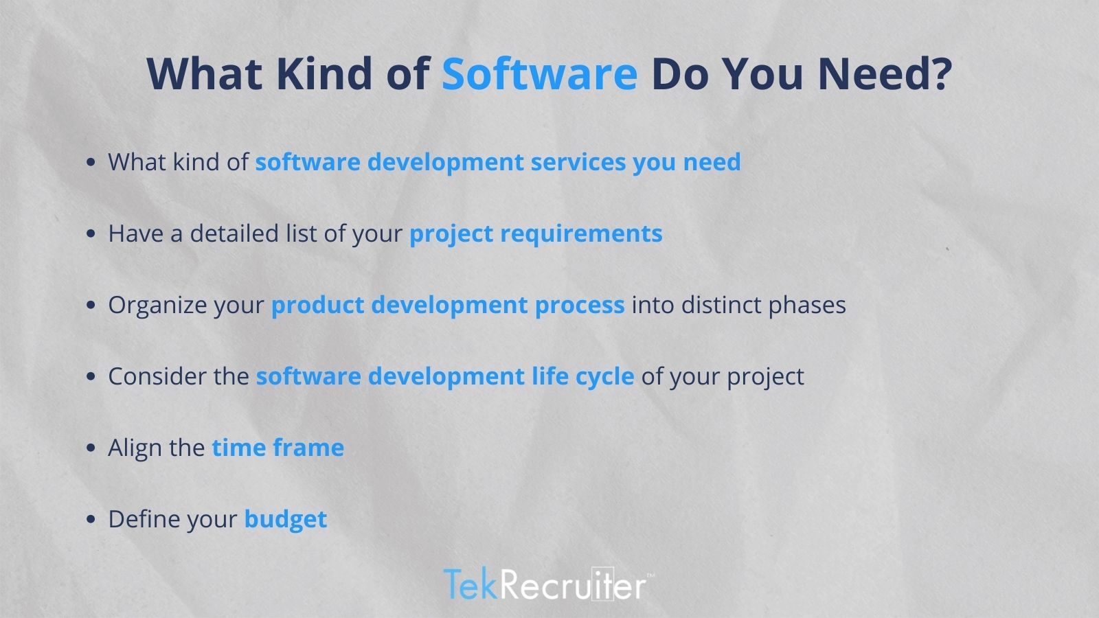 What Kind of Software Do You Need?