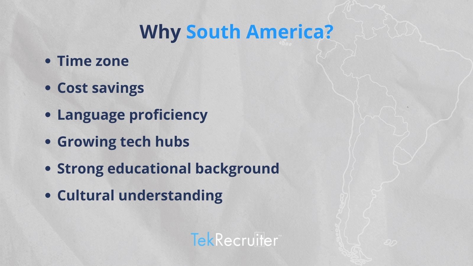 Why South America?