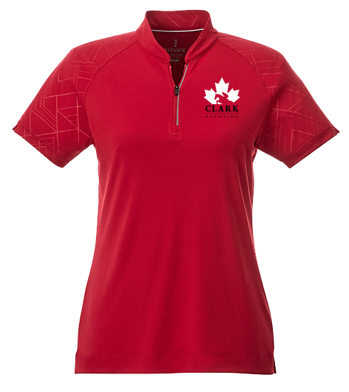 Thumbnail: Clark Eventing 1/4 Zip Graphic Sleeve Polo