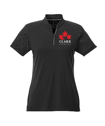 Clark Eventing 1/4 Zip Graphic Sleeve Polo