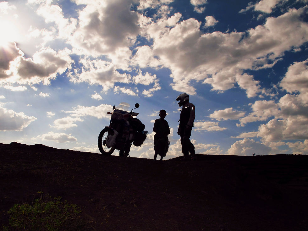 Moment from Cameron's Africa-crossing ride.
