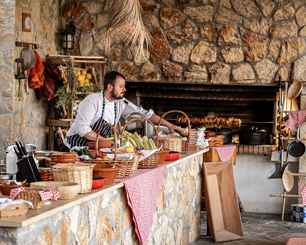 Food is a huge part of Lesante Cape's DNA. Here is the setting at Bostani Farm to Table.